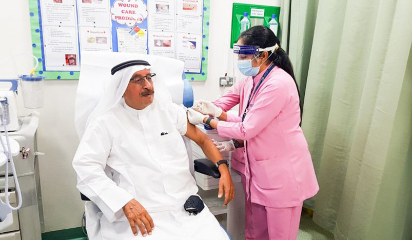 Dr Abdulla Al Kubaisi became the first Qatari citizen to receive a COVID-19 booster shot
